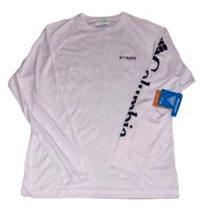 Columbia Deep Waves Men's Classic White Long Sleeve PFG Tee NWT size S